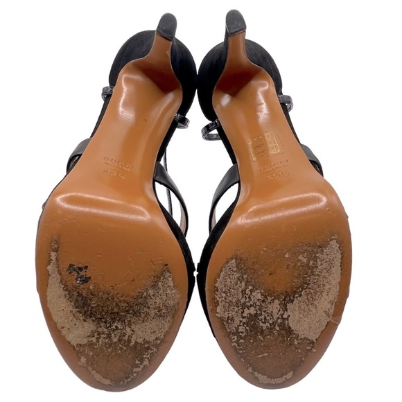 GUCCI Betty Suede High Heel Platform Sandals
Black
Size 39.5 EU - Picture 12 of 14